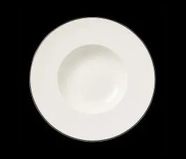 Teller tief Fahne Concorde farbiger Rand schwarz