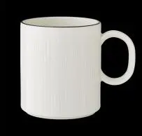 Becher mit Henkel Concorde farbiger Rand schwarz