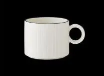 Espresso-Obere 8,5 cl Concorde farbiger Rand schwarz