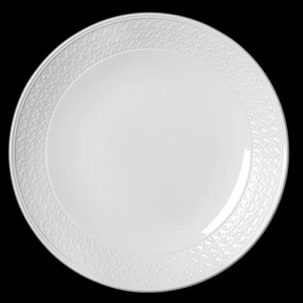 Teller flach 28,5 cm coupe BEAD weiß Accent