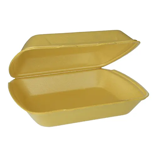 Menüboxen mit Klappdeckel, XPS ungeteilt 7,5 cm x 24,3 cm x 20,8 cm gold