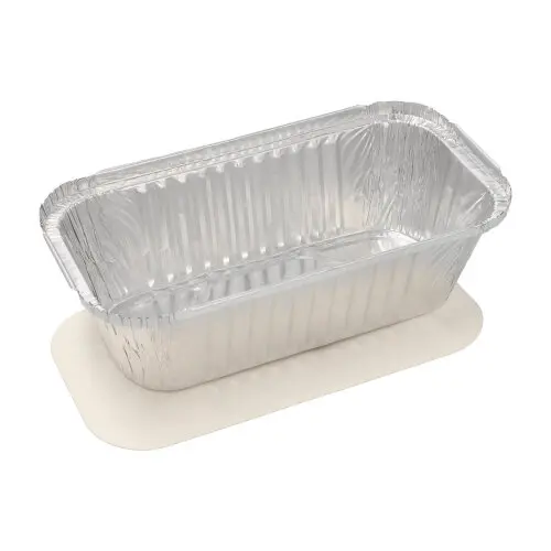 Schalen Alu + Einlegedeckel, PP-beschichtet eckig 1,5 l 7 cm x 13 cm x 24,2 cm