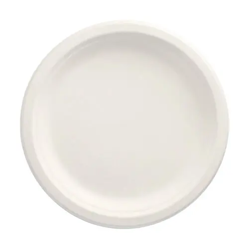 Teller Zuckerrohr "pure" ungeteilt Ø 23 cm · 2 cm weiss