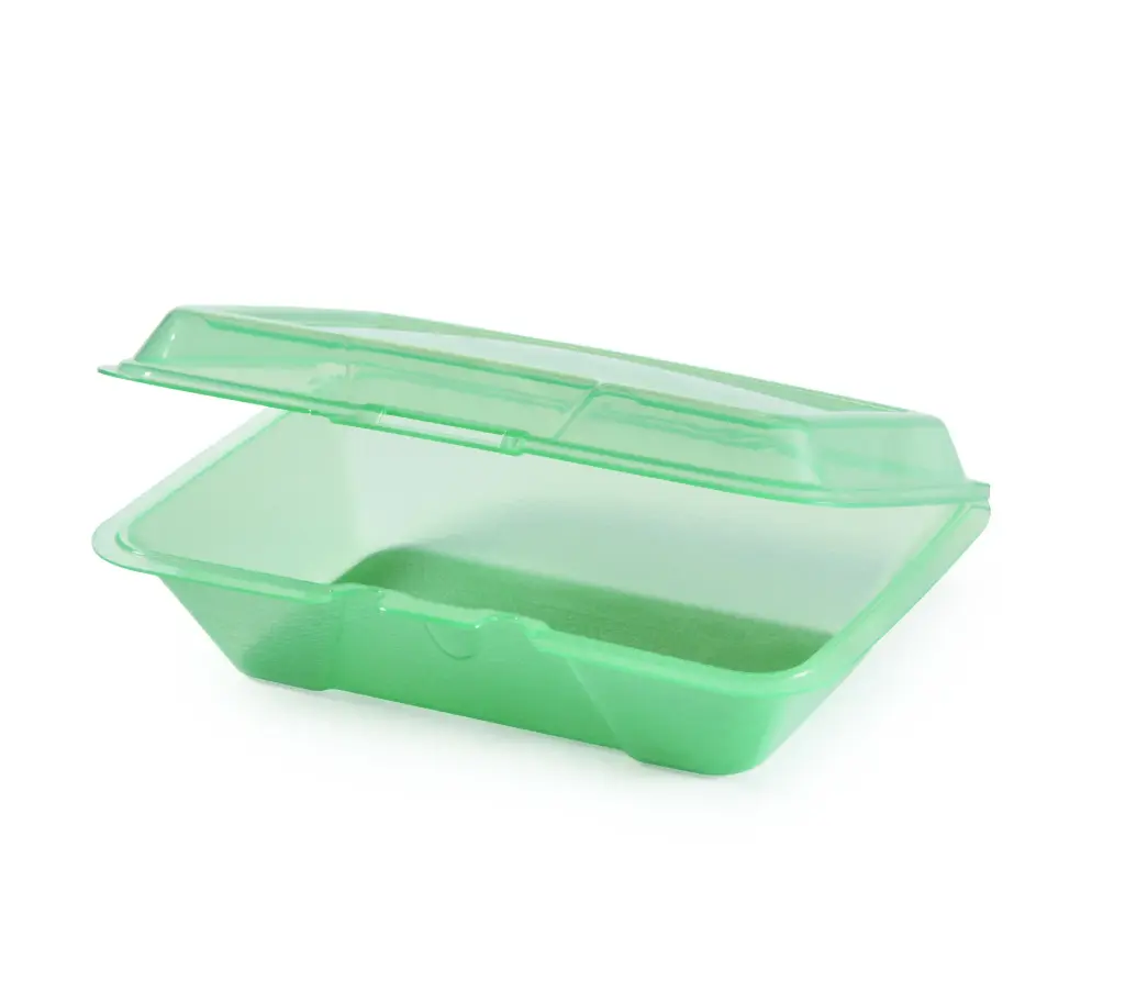 Menübox mit 1 Fach flach rechteckig 23,5 x 17 x 7 cm Eco Takeout - Restposten