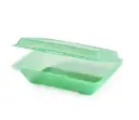 Menübox mit 1 Fach flach rechteckig 23,5 x 17 x 7 cm Eco Takeout - Restposten
