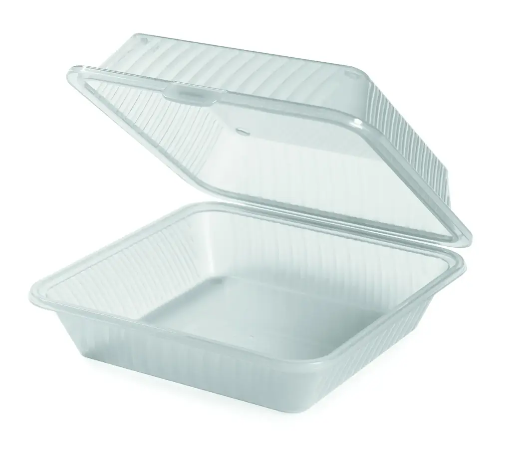 Menübox mit 1 Fach quadratisch hoch 23 x 23,5 x 9,5 cm Eco Takeout