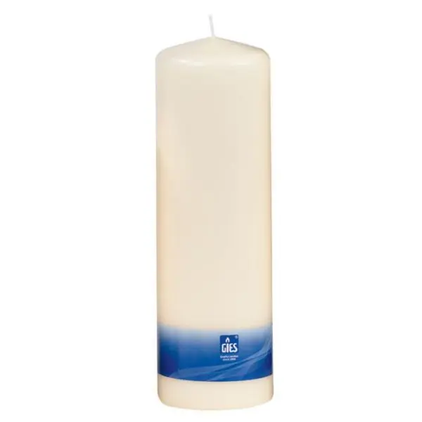 Stumpenkerze champagner 250x78 mm - Restposten