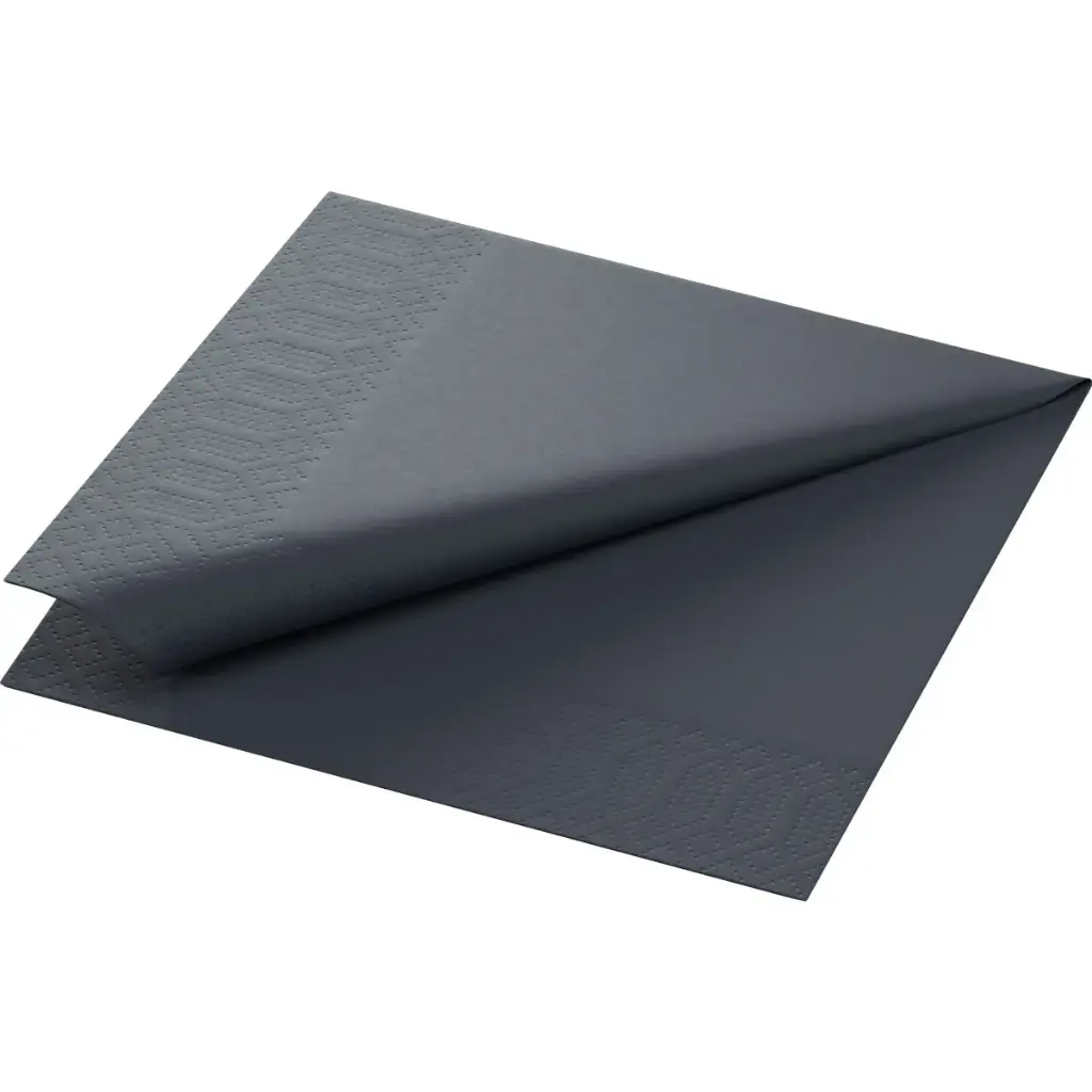 Servietten 3-lagig 1/4-Falz 33 cm x 33 cm schwarz