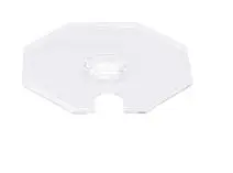 Deckel klar zu Schüssel 8-eckig 3000 ml aus Melamin  