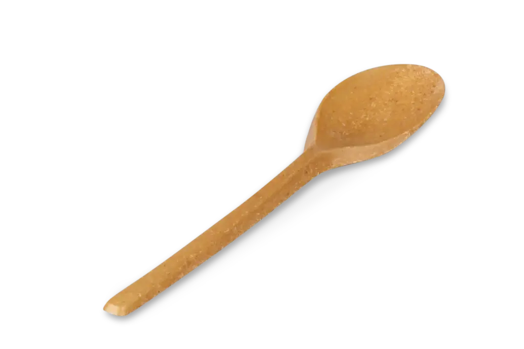 Mehrweg Menülöffel aus WPC 180 mm braun 