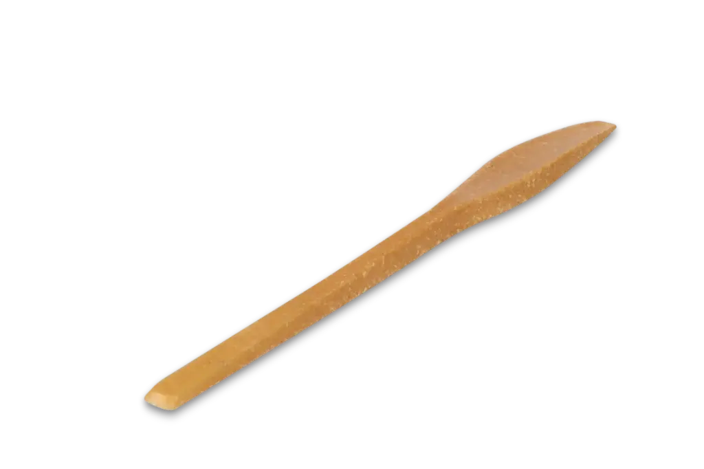 Mehrweg Menümesser aus WPC 180 mm braun  100 Stück 