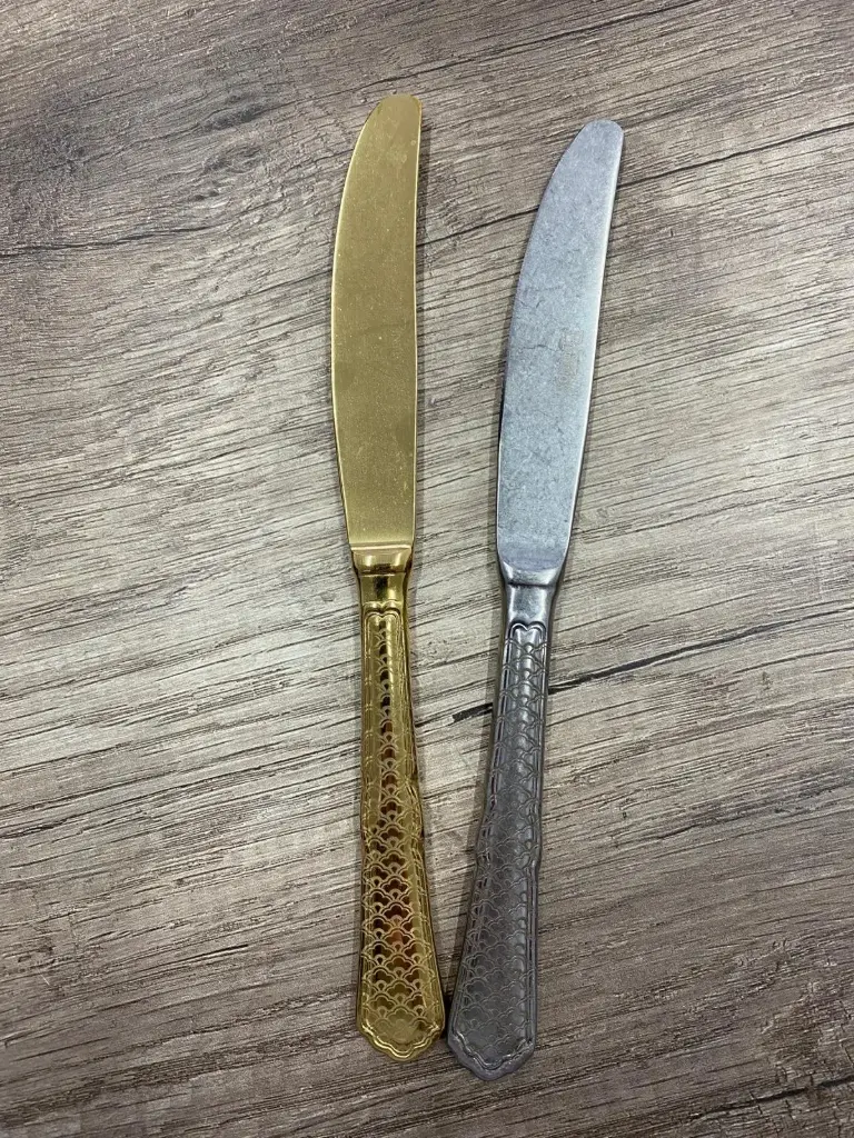 Messer gold / stonewashed 2 tlg. - Musterverkauf / Restposten Pinti  