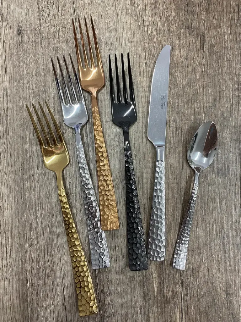 Musterbesteck hammerschlag 6 tlg. - Musterverkauf / Restposten Pinti     