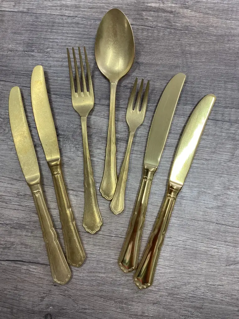 Musterbesteck vergoldet 7 tlg. - Musterverkauf / Restposten Pinti     