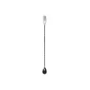 Barlöffel / Cocktaillöffel  mit Gabel 30 cm Edelstahl schwarz