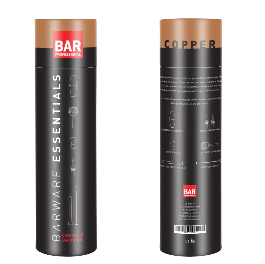 Barset Homebar 7 tlg Edelstahl kupferfarben