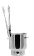 Eiswürfelkühler mit Zange 1,5 l Edelstahl 