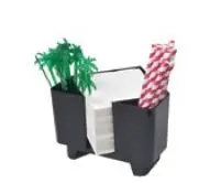 Utensilien Behälter Triangular Design schwarz 