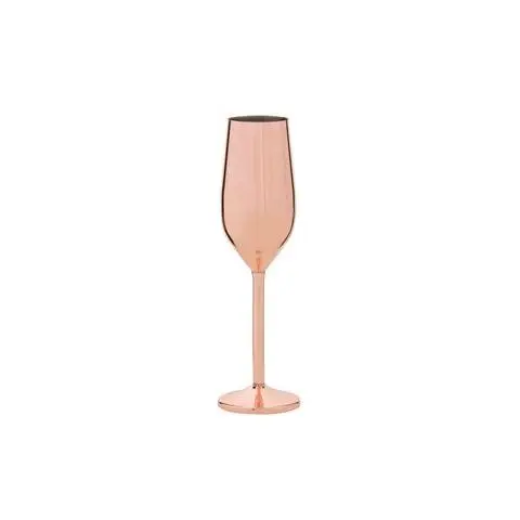 Champagnerglas Set 2 tlg. 220 ml Edelstahl kupferfarben  