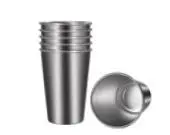Trinkbecher Set 6 tlg. Edelstahl 