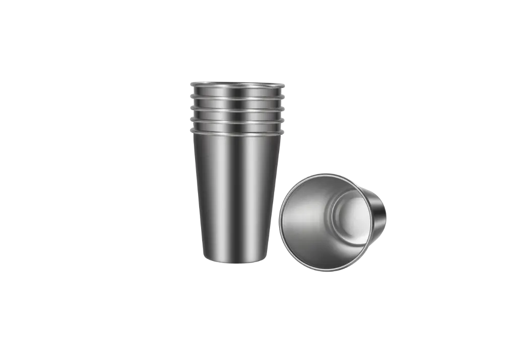 Trinkbecher Set 6 tlg. Edelstahl 
