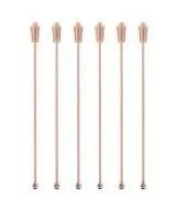 Cocktailrührstab-Set "Shaker" 6-tlg. Edelstahl kupferfarben 