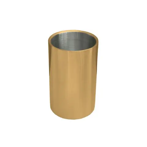 Flaschenkühler Edelstahl goldfarben 18 cm  