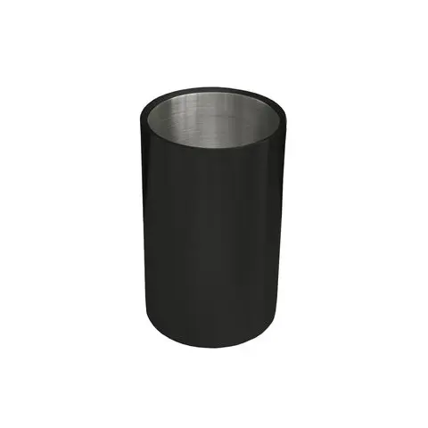 Flaschenkühler Edelstahl schwarz 18 cm   