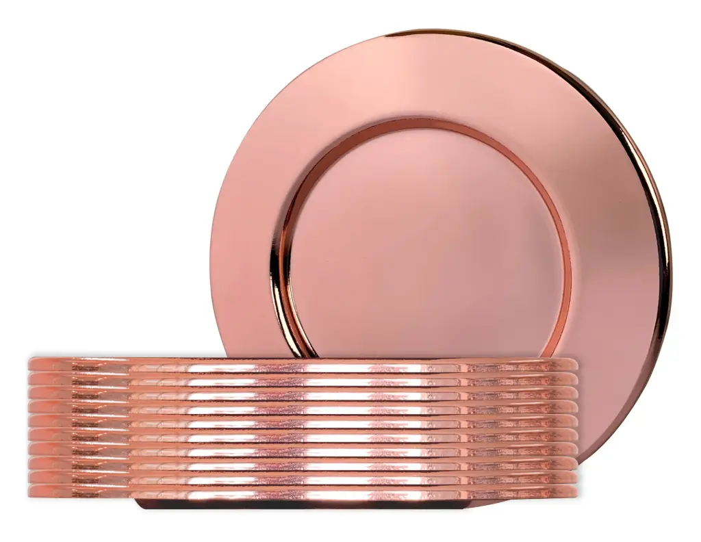 Untersetzer Edelstahl kupferfarben 10er Set 