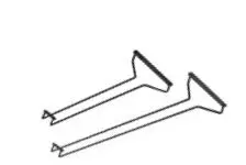 Gläserschiene schwarz 2 Stück 