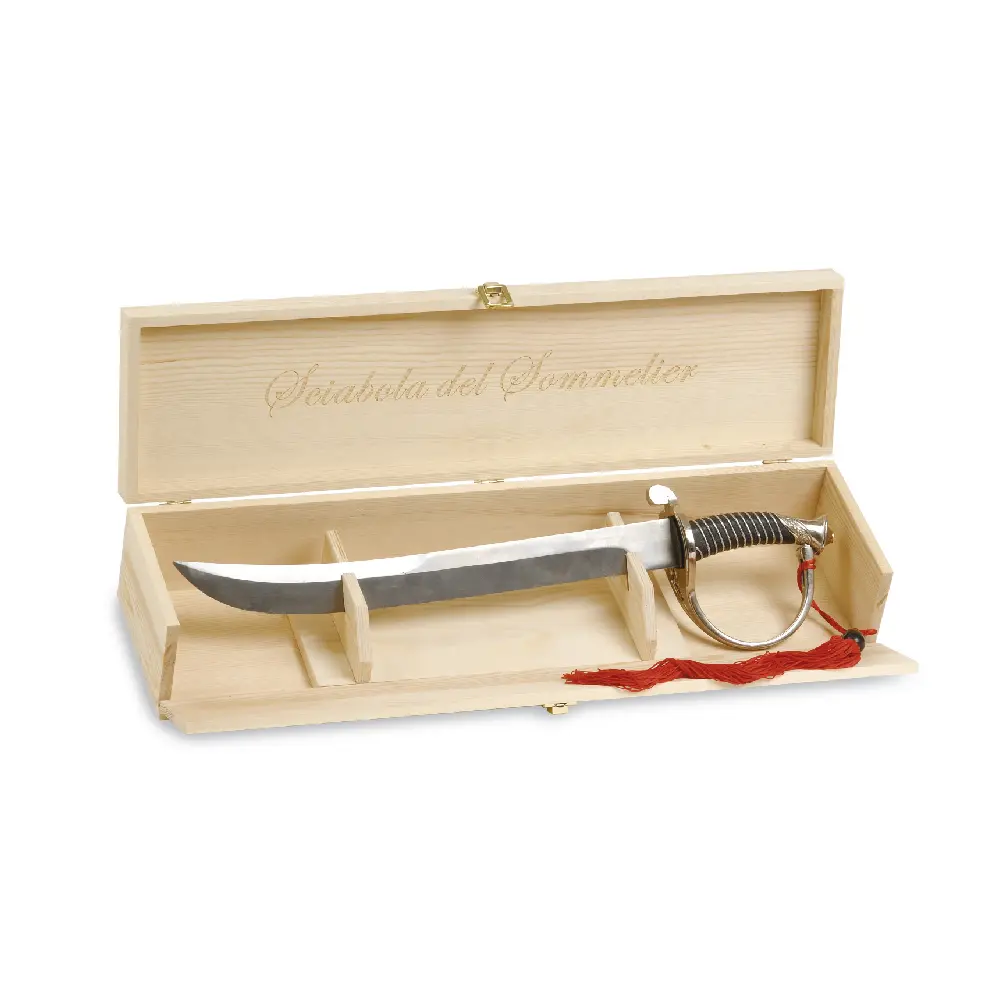 Champagnersäbel in Holzbox