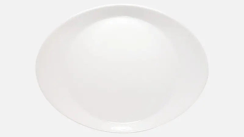 Teller flach oval 27 cm weiß Form Signatur Schönwald - Restposten    