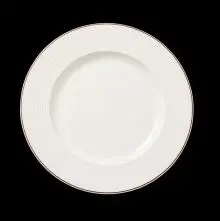 Teller flach Fahne Concorde farbiges Band rot