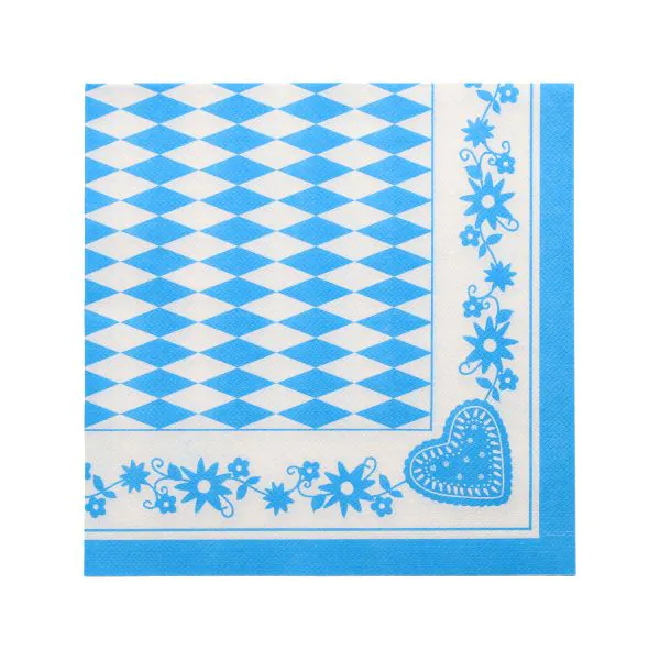 Motiv Servietten 1/4-Falz 40 cm x 40 cm "Bayerische Raute" 50 Stück