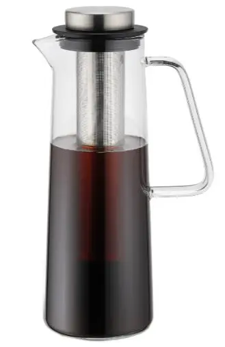 Glaskaraffe mit tiefem Filter 1 l