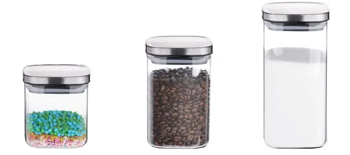Vorratsdose aus Borosilikatglas rechteckig 600 ml