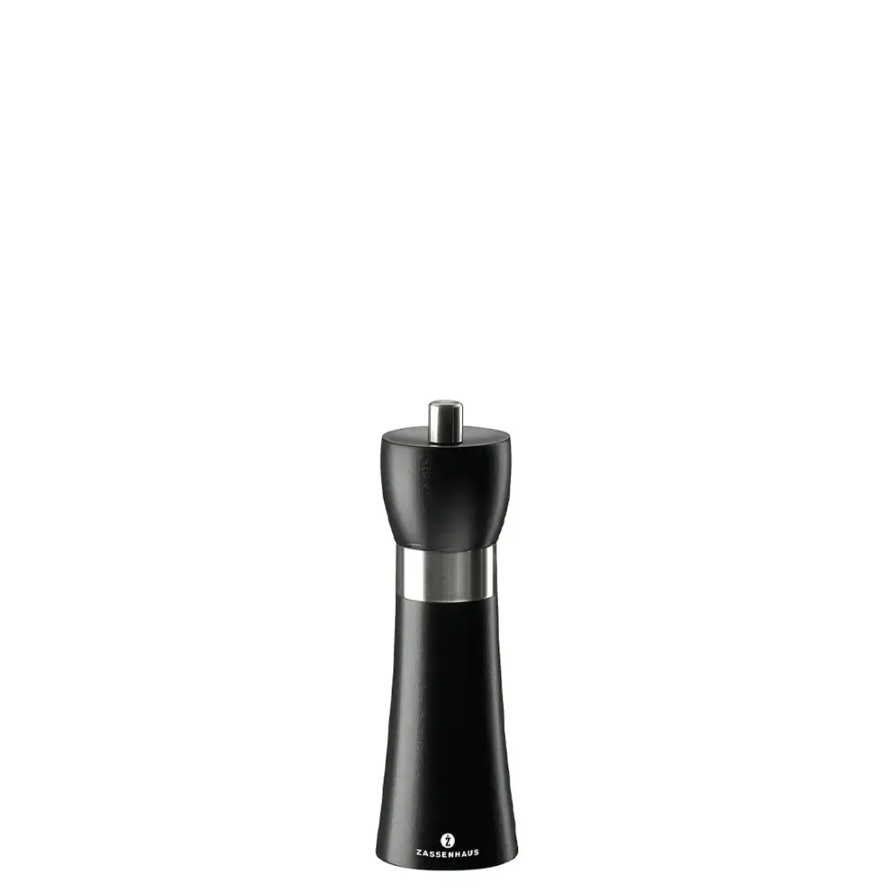 Pfeffermühle 18 cm Buche matt schwarz Modell Hamburg -Zassenhaus    