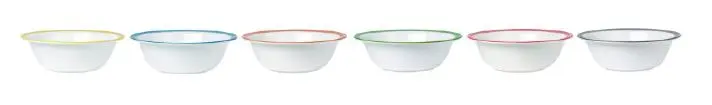 Schüssel 1600 ml Bistro mit farbigem Rand  Melamin  