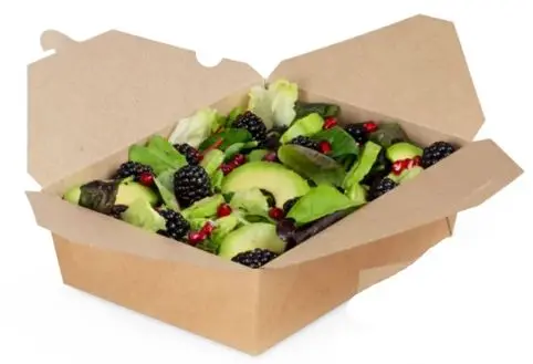 Foodbox eckig braun 650 ml - Restposten - 300 Stück