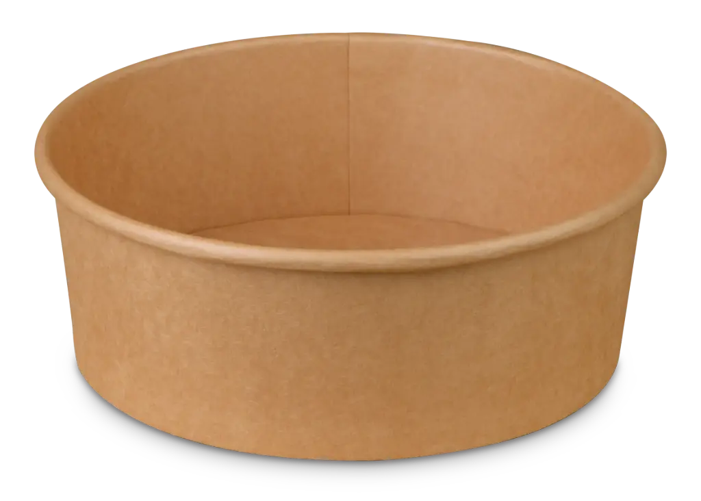 Salat-/Menüschale braun 185 mm rund ohne Deckel 50 Stück