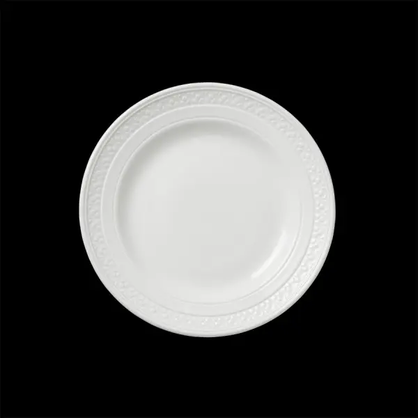 Teller flach 20 cm Fahne BEAD weiß Accent 