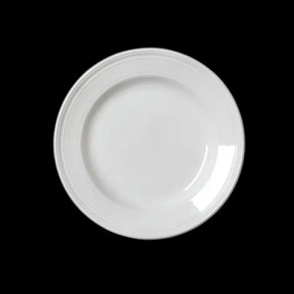 Teller flach 16,5 cm Fahne BEAD weiß