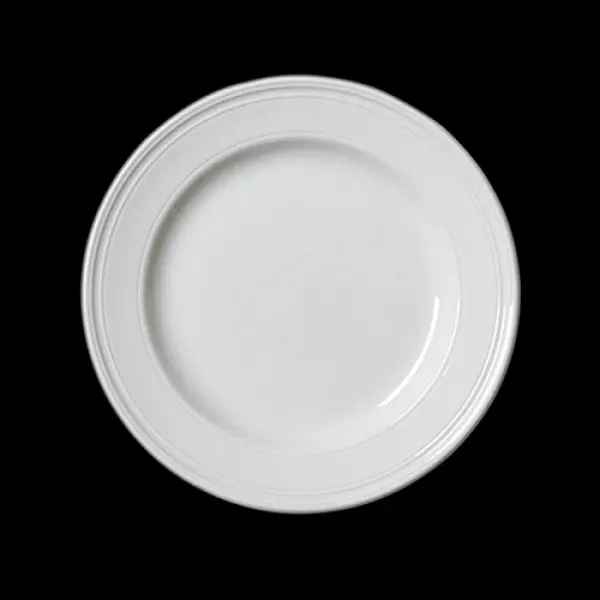 Teller flach 23 cm Fahne BEAD weiß 