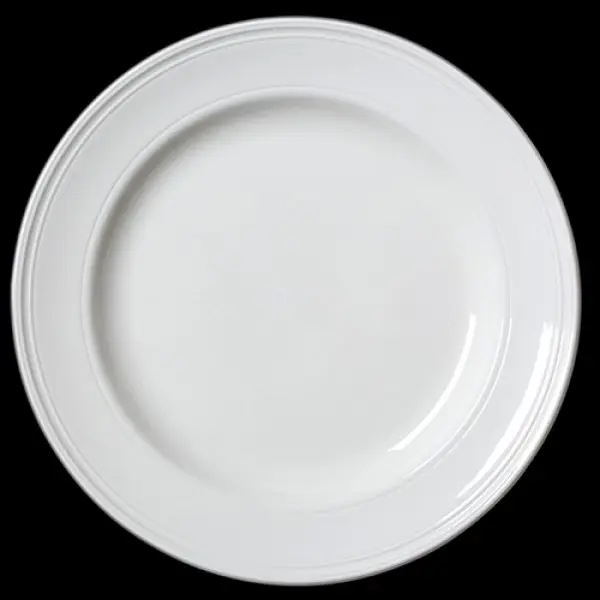 Teller flach 30 cm Fahne BEAD weiß 