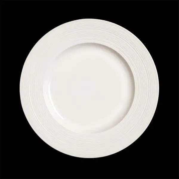 Teller flach 25,5 cm Fahne Concorde weiß  