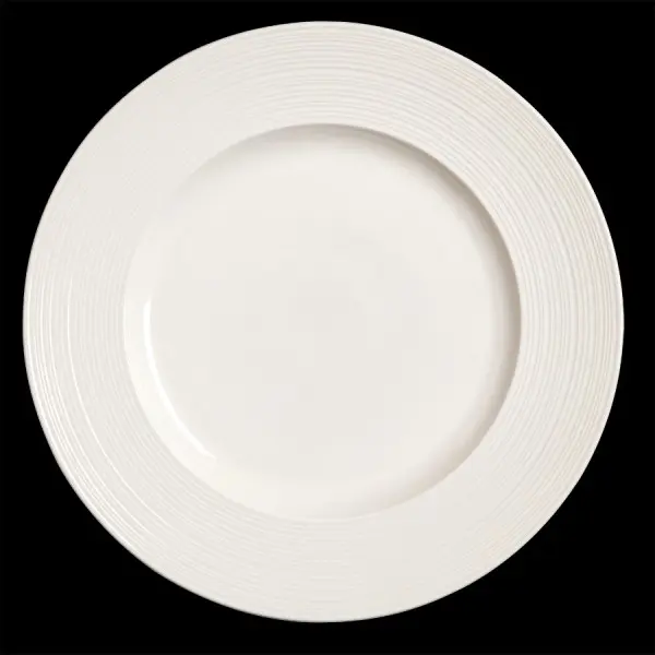 Teller flach 30 cm Fahne Concorde weiß  