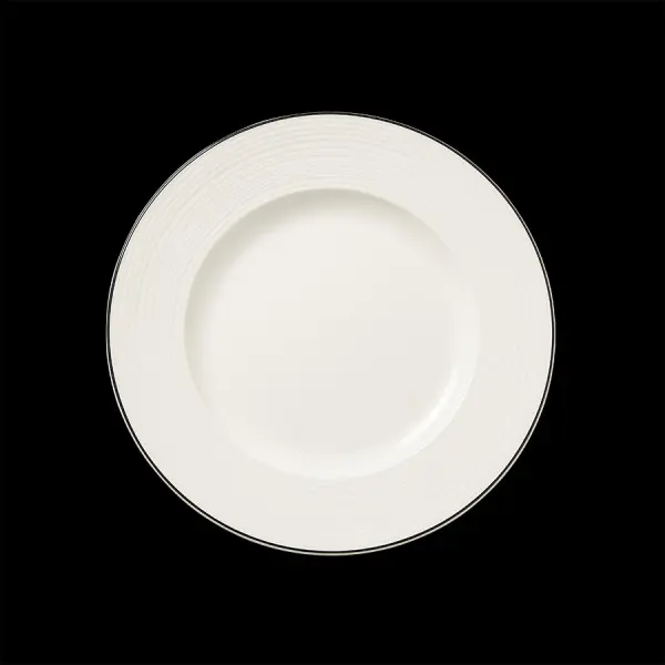 Teller flach 20,25 cm Fahne Concorde farbiges Band schwarz 