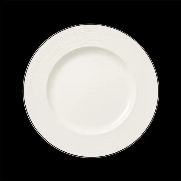 Teller flach 25,5 cm Fahne Concorde farbiges Band schwarz  