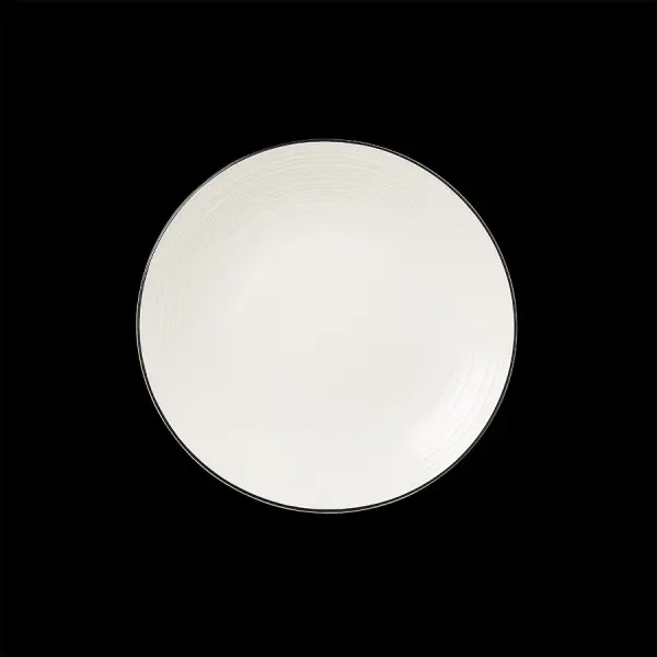 Teller flach 20,25 cm coupe Concorde farbiges Band schwarz 