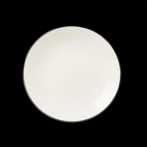 Teller flach 23 cm coupe Concorde farbiges Band schwarz  